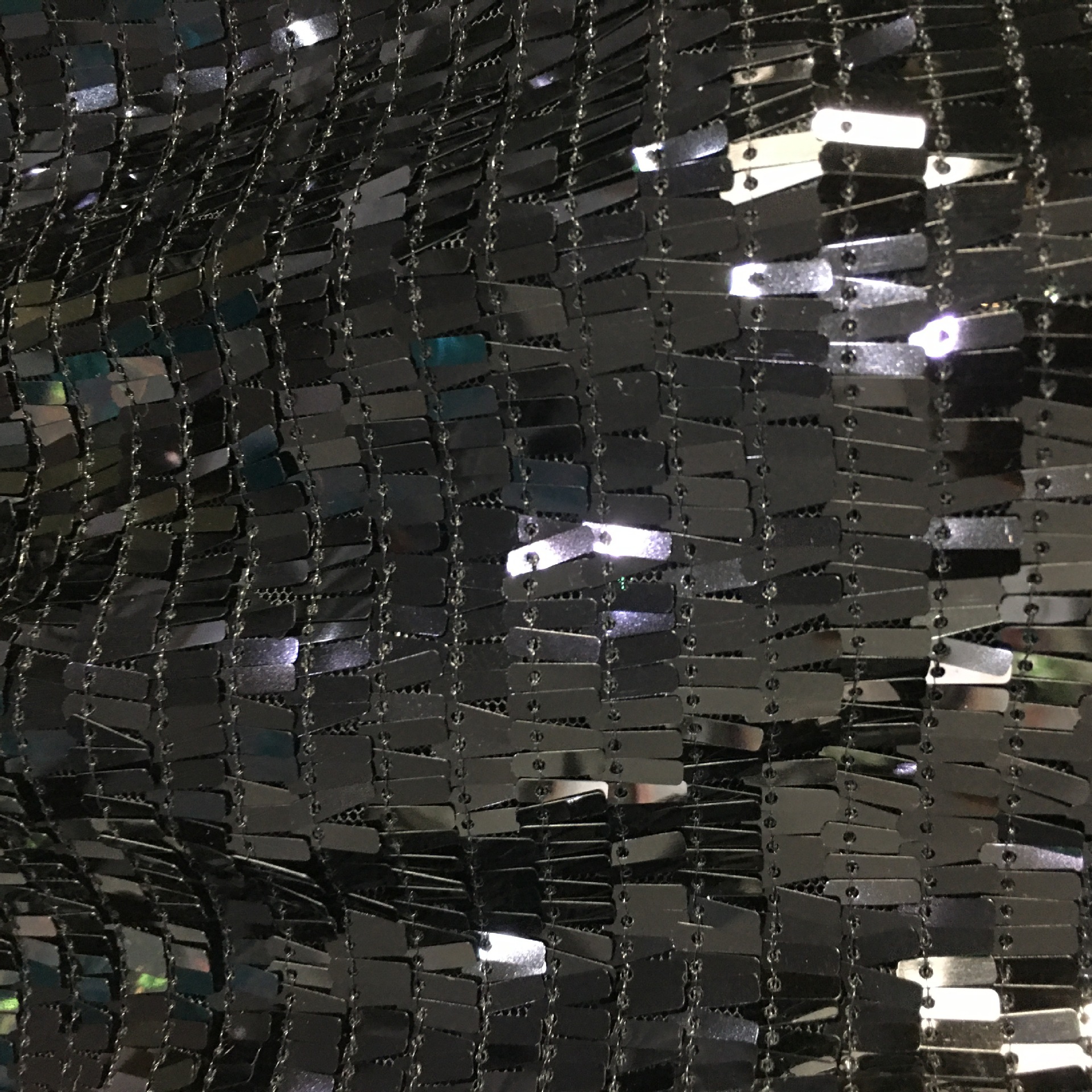 3 x 9 mm kleine Klinge, Paillettenstoff, Abschluss, Abendkleid, kurzer Rock, Designer-Stoff, Rucksack, Schuhe, DIY-Material, Schwarz, 19 Farben