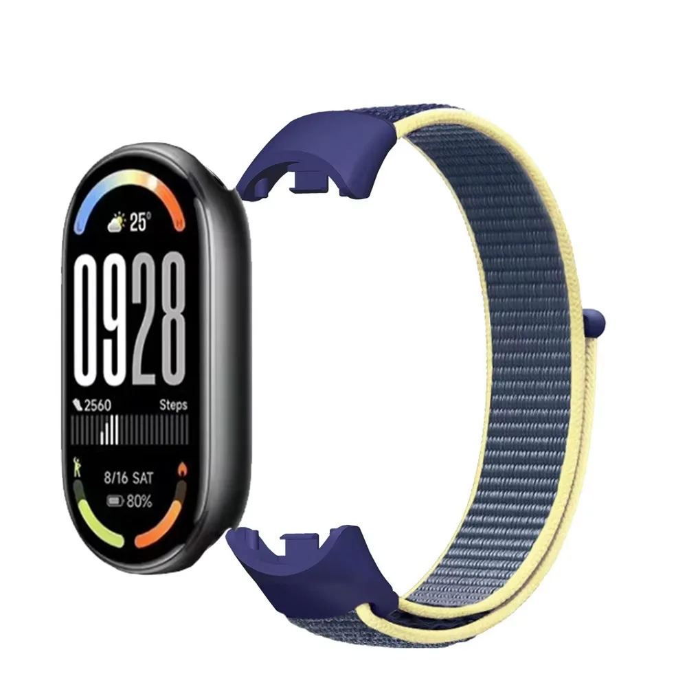 Nylon Loop Strap for Xiaomi Mi Band 10 9 8 7 6 5 4 Breathable wristband Smartwatch Bracelet sport pulsera watchband Miband 8 NFC