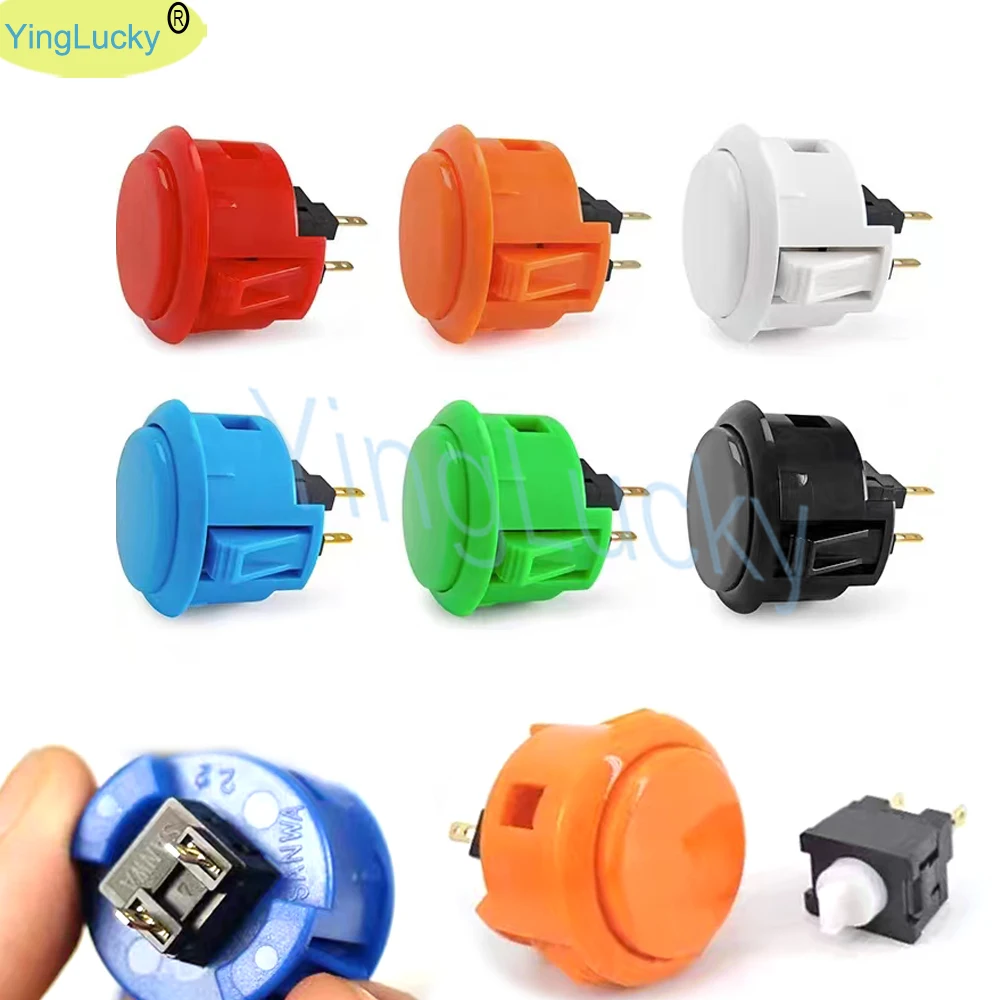 1 stks Originele sanwa knop OBSF 30 obsf24 arcade drukknop 24mm 30mm schakelaar Nintendo MAME raspberry pi vervanging knoppen