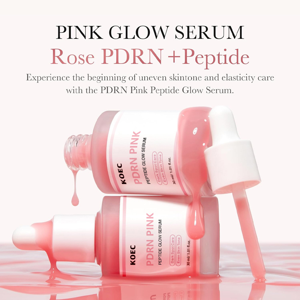 30ml KOEC Rose PDRN péptido rosa brillo suero Facial cuidado de las manchas uniforme del tono de la piel mejora la elasticidad suavizante reafirmante Adenosina