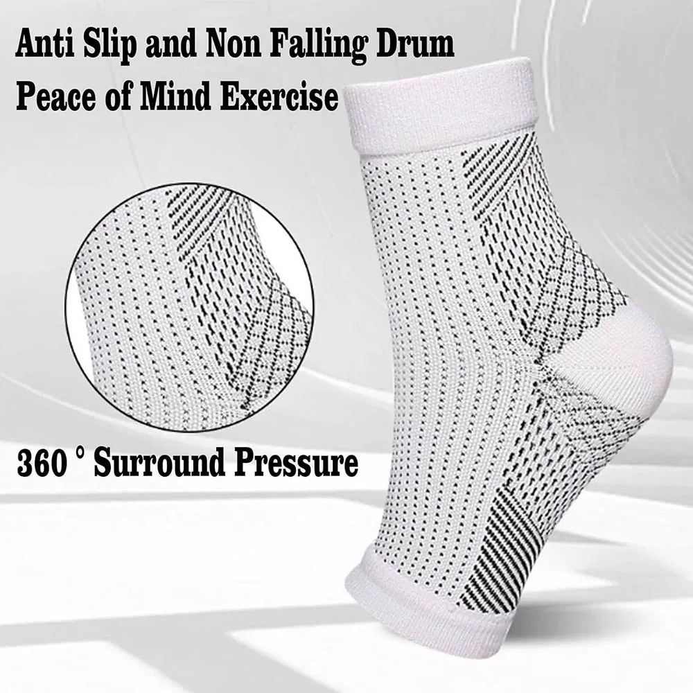 1 par de calcetines de neuropatía Protector de tobillo compresión antifatiga funda de pie soporte calcetines ejercicio deportes equipo de protección