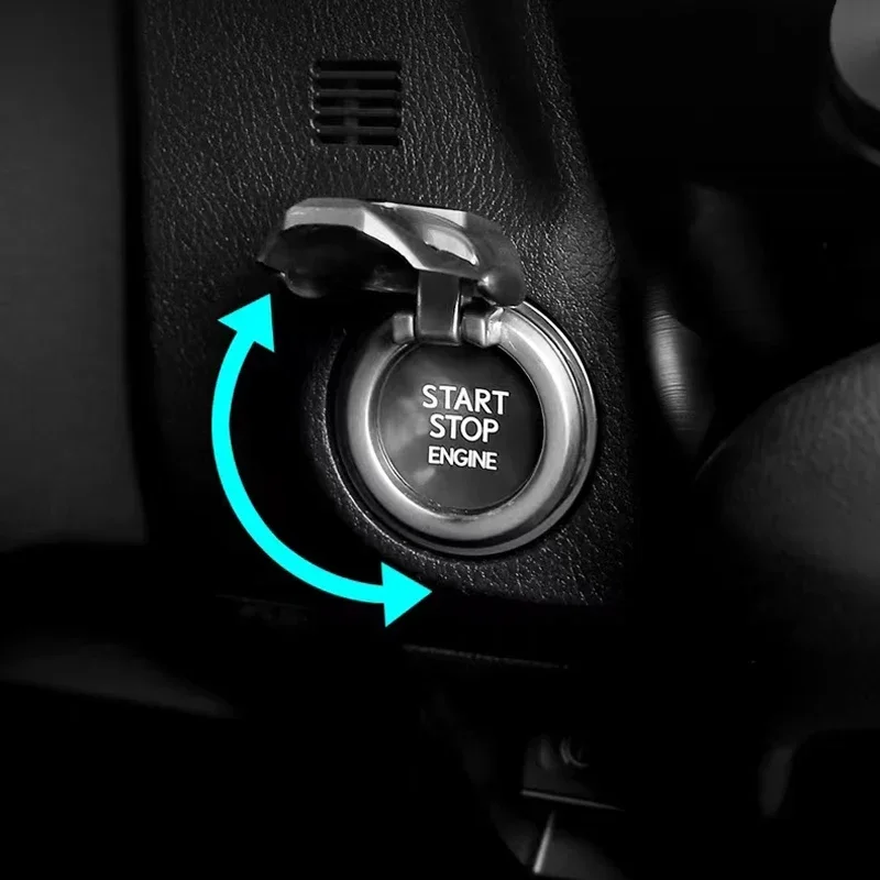 Cubierta protectora de arranque con un solo clic para coche, pegatina decorativa de botón Interior para Audi A8 A5 A6 C5 C6 C7 A7 A1 A3 A4 B5 B6 Q3 Q5 Q7 TT