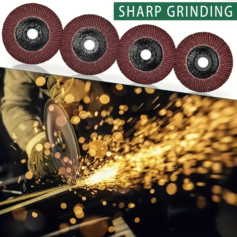 1pc 4.5 Inch Flap Discs 40 60 80 120 Grit Grinding Discs 4 1/2 Assorted Sanding Grinding Wheels,Aluminum Oxide Abrasives,Grind