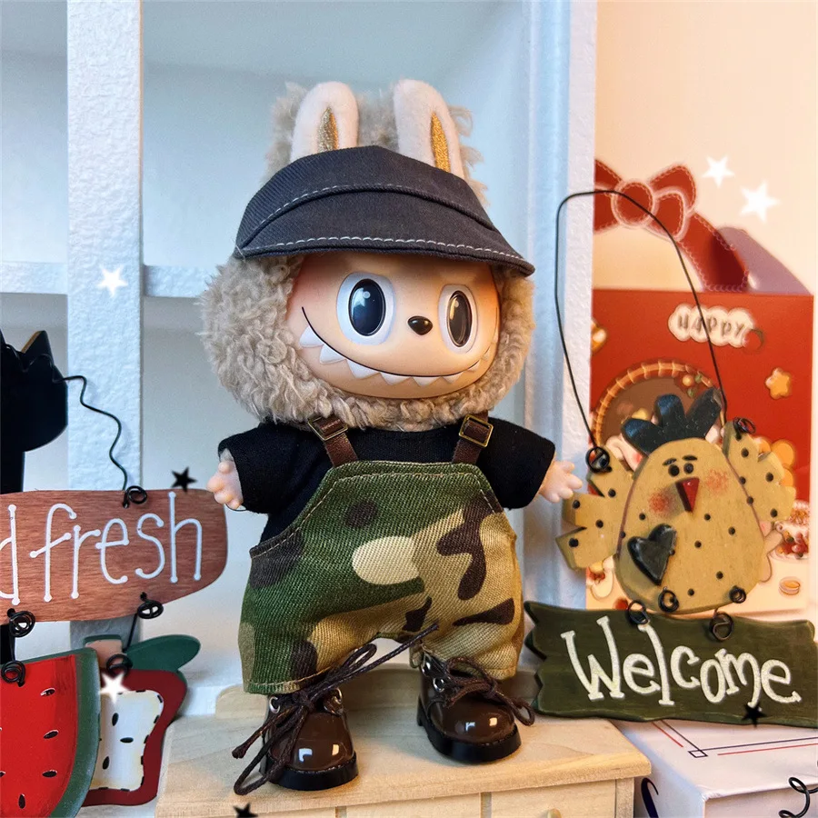 Puppe Kleidung Für 15-17CM I II III Labubu Outfits Mini Plüsch Baumwolle Idol Puppe Universal Kleidung Sitzen party Zubehör Geschenke