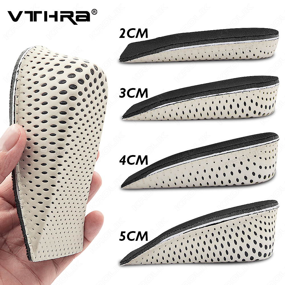 Plantillas de medio zapato, inserto de talón, cojín deportivo, aumento de altura, espuma viscoelástica EVA, levantamiento de talón, almohadilla Invisible más alta de 2/3/4/5CM