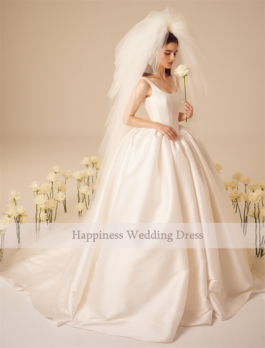 Customized Strapless Sleeveless A-Line Wedding Dresses Backless And Zipper Bridal Gown vestidos de novia