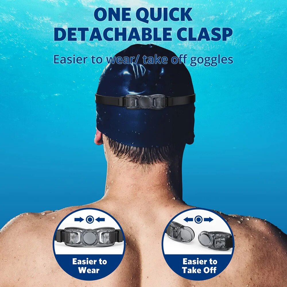 Occhialini da nuoto Occhiali da nuoto professionali impermeabili Occhiali antiappannamento Protezione UV al 100% Nessuna perdita per uomini adulti Donne Giovani
