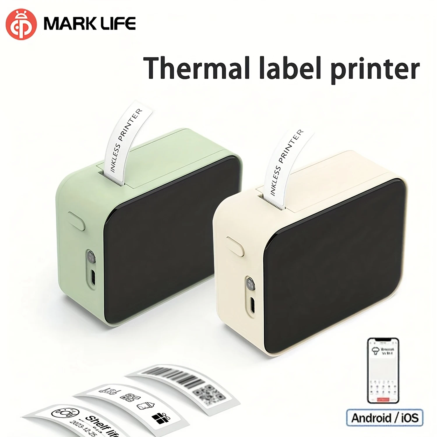 Marklife p15 impressora de etiquetas sem fio bluetooth impressora térmica portátil semelhante à máquina de etiquetas d11 d110 d101 mini fabricante de etiquetas
