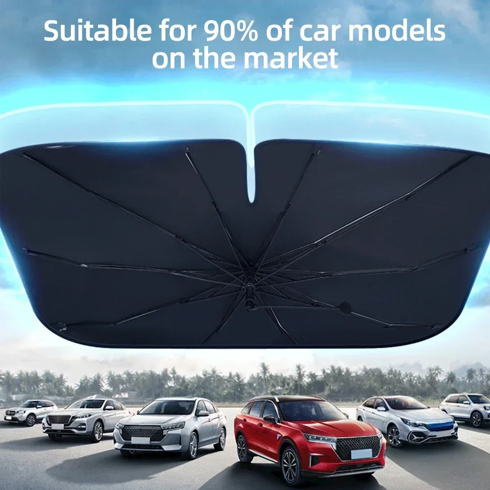 Parasol para parabrisas de coche, sombrilla frontal plegable, protección de verano, aislamiento térmico para asiento de coche, accesorios para coche