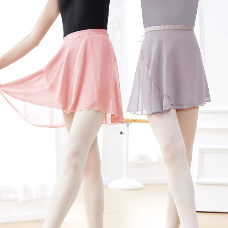 Frauen Tanz Röcke Spitze-up Chiffon Ballett Röcke Mädchen Trikots Rock Ballett Praxis Tanzen Mini Röcke Beachwear Cover Up