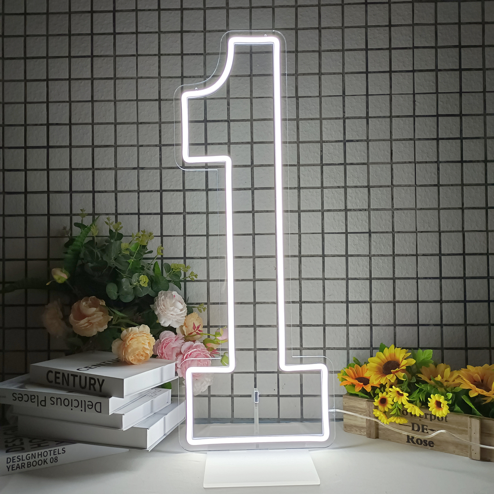 Extra-large Size LED Neon Numbers Sign, 76cm|100cm Stand up & Wall Mounted for Birthday Party Wedding Celebration Decor