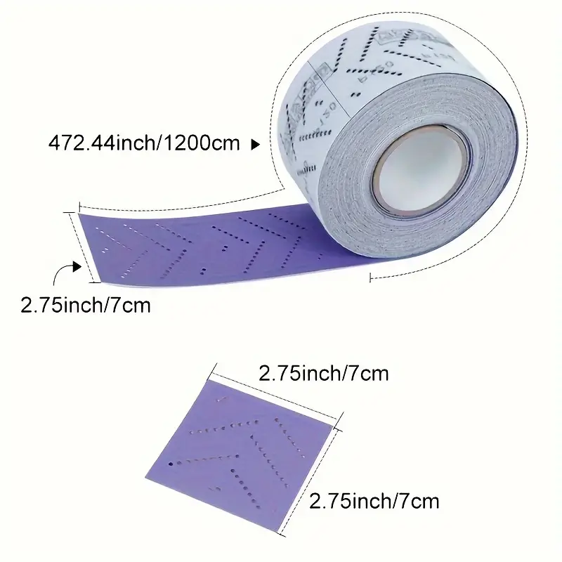 Precision Ceramic Film Sandpaper Roll, 70mm x 472.44 inches, - Ideal for removing paint, bold fillers, and fine feather edges be