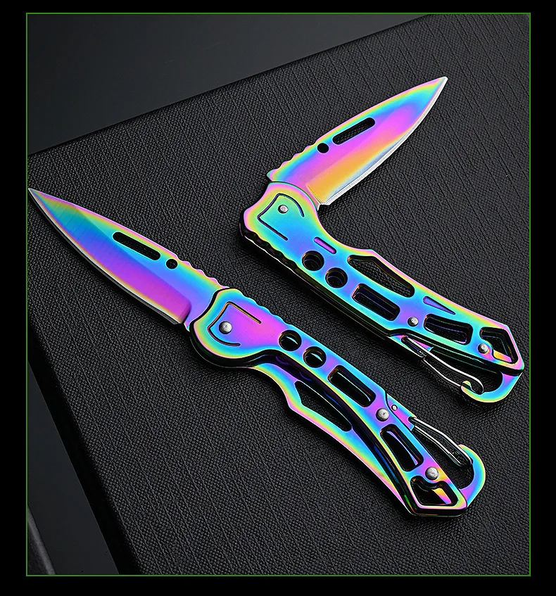 Opvouwbare Zakmes Roestvrijstalen Survival Hunting Camping Vissen Draagbaar Fruit Met Buitengereedschap Survival Handgereedschap