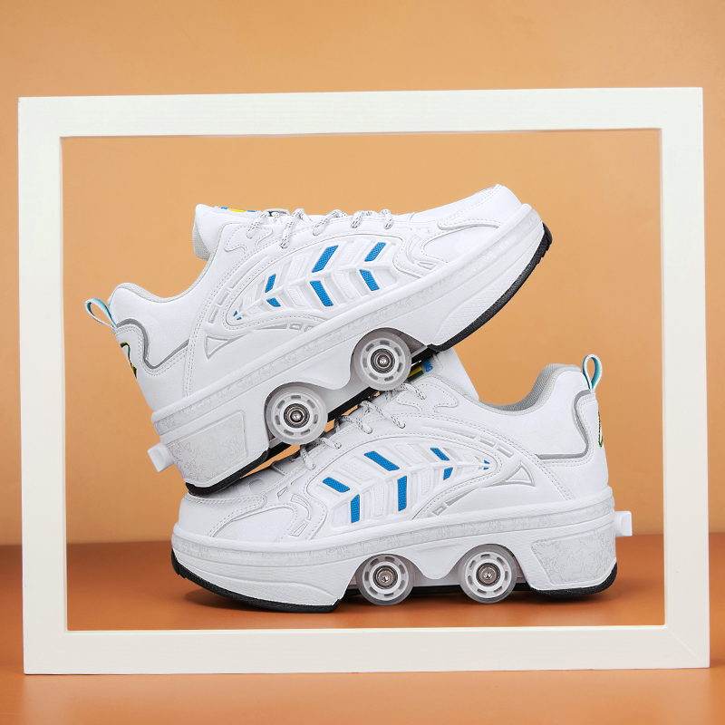 Patines de ruedas para estudiantes, zapatos deportivos multifuncionales para exteriores, talla 33-43, de alta calidad, novedad de 2024