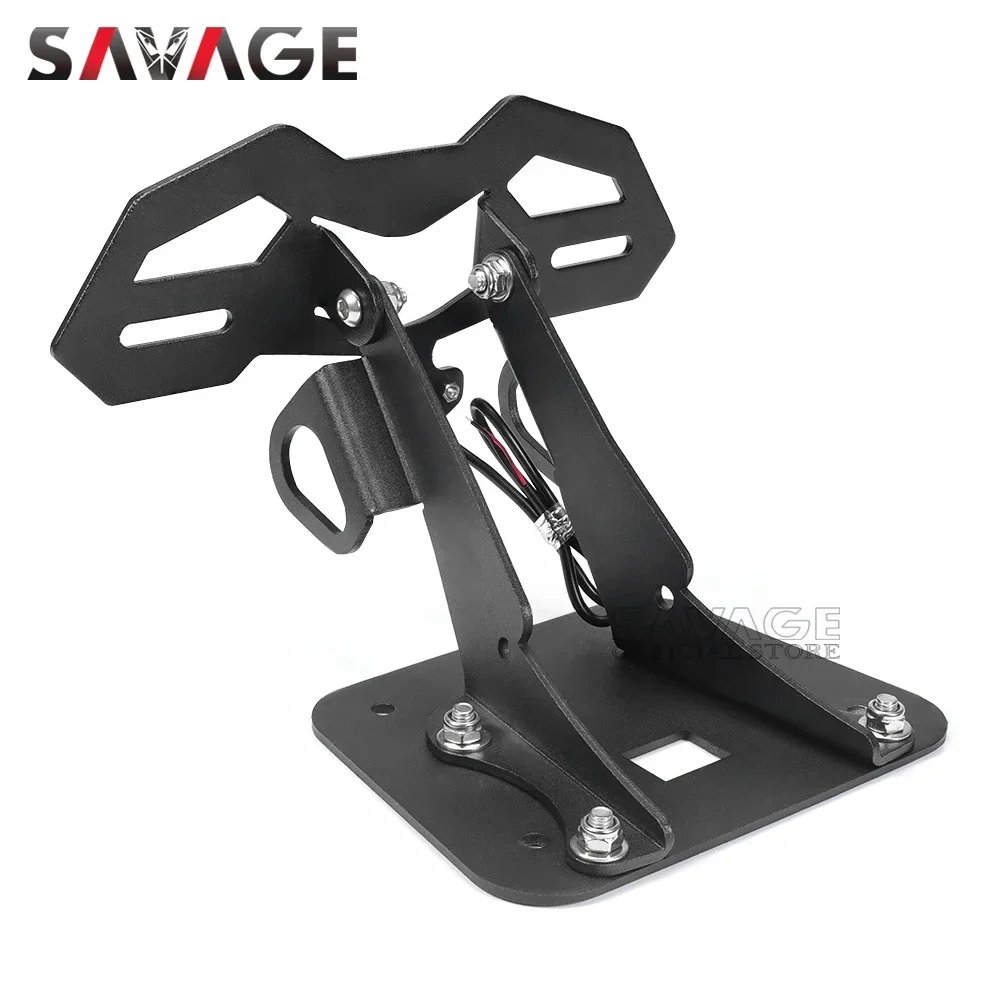Soporte para matrícula para YAMAHA MT03 MT25 YZF R3 R25 2015-2024, accesorios para motocicleta, soporte trasero, eliminador de guardabarros de luz LED