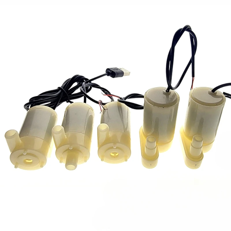 Nueva bomba de agua Micro sumergible y anfibia con Motor CC, 3/4,5 V, 80-100L/H, Motor CC, bomba sumergible de 3V, tubería de agua de 3W