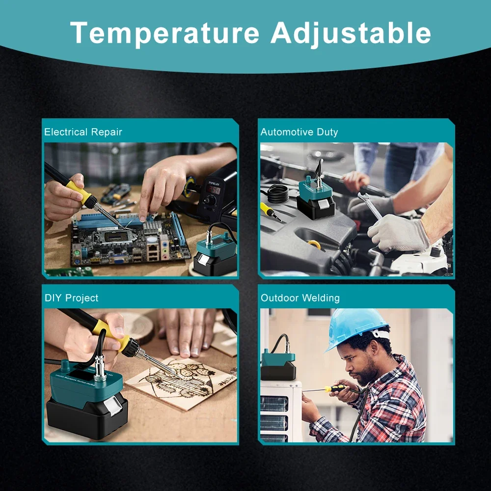 For Makita Cordless Soldering Iron Tool For BL1815 BL1840 BL1850 BL1860 Battery 60W PCB Soldering Tool With Battery Charger