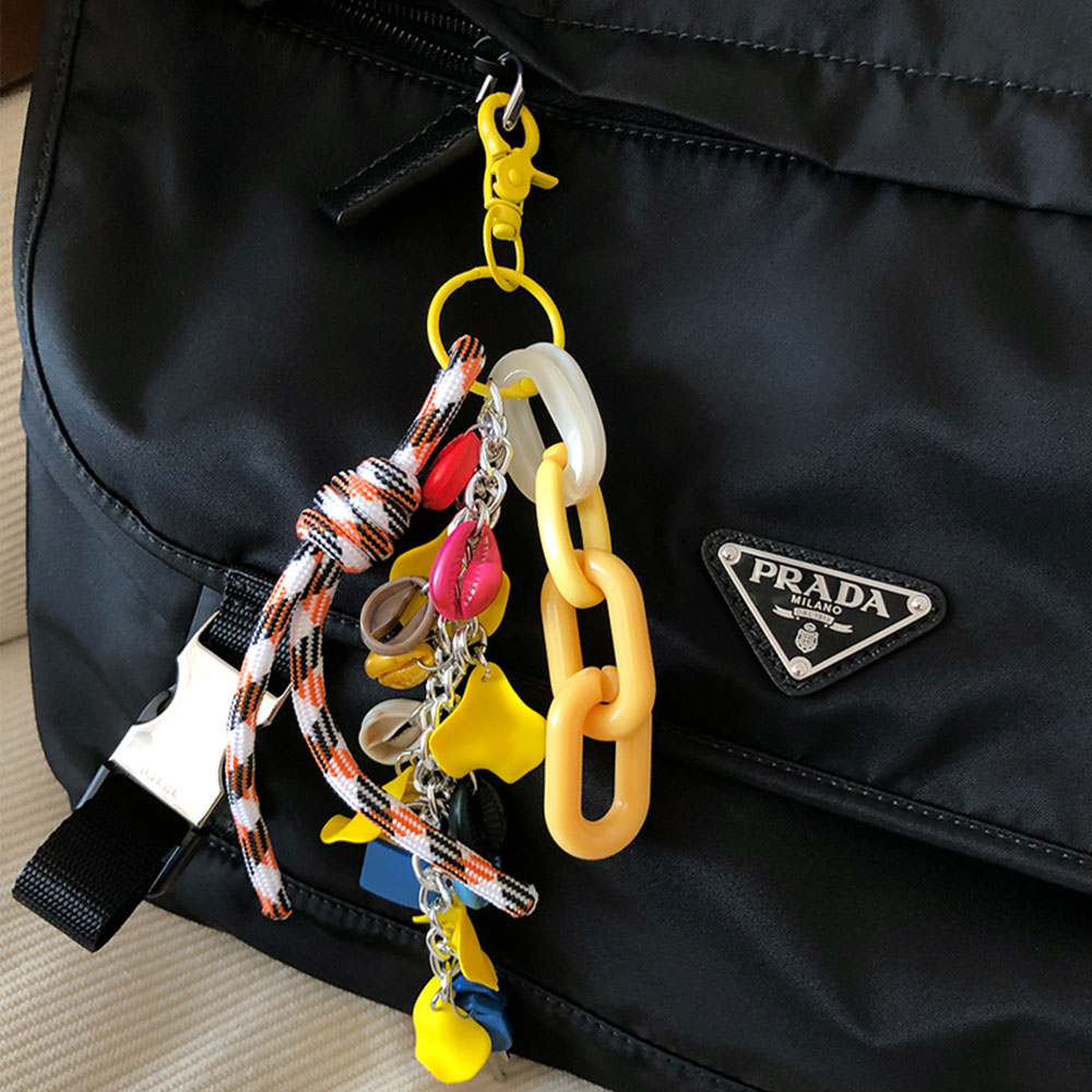 Multifunktionale Diy Acryl Tasche Charms Schlüsselbund Schloss Kette für Nette Dame Telefon Fall Hängen Lanyard Ornamente Tasche Zubehör