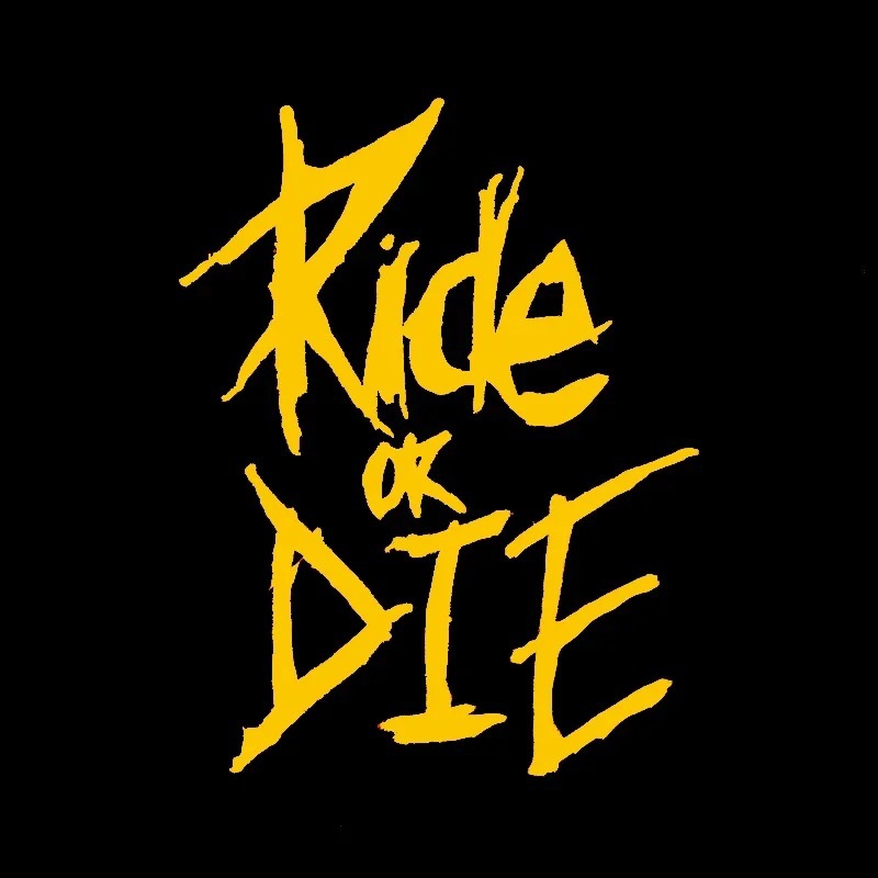 1pc adesivi per telaio bici Ride Or Die decalcomanie per tubo superiore bicicletta carrozzeria finestra paraurti decorazione accessori moto auto