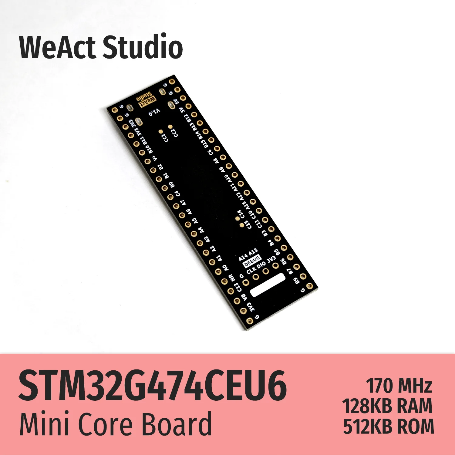WeAct tipo largo STM32G474CEU6 STM32G474 STM32G4 STM32 placa central tablero de demostración