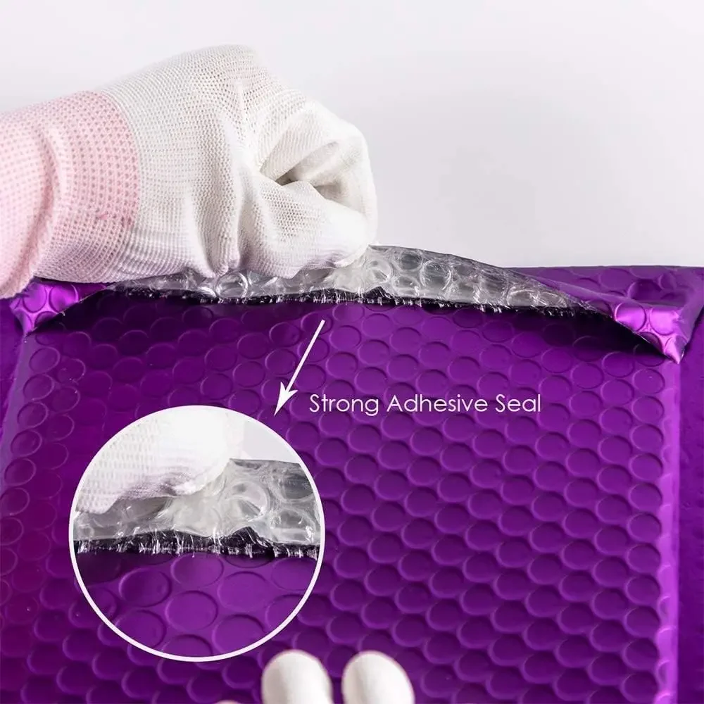 Poli Acolchoado Mailer Bubble, Mailing Embalagem, Self Seal Bag, rosa, envio para o presente, Envelopes, Envelopes Roxos, 50Pcs