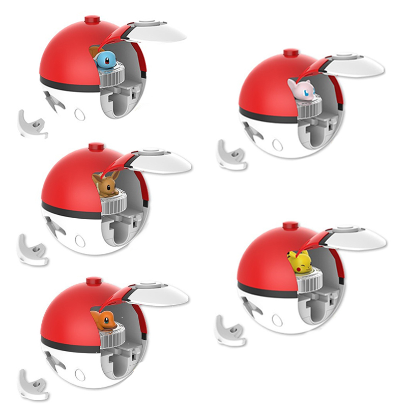 Original Pokémon Ball Pikachu Spinning Top Cartoon Anime Figure Pull Line Spinning Battle Game Spinning Top Children's Gift Toys