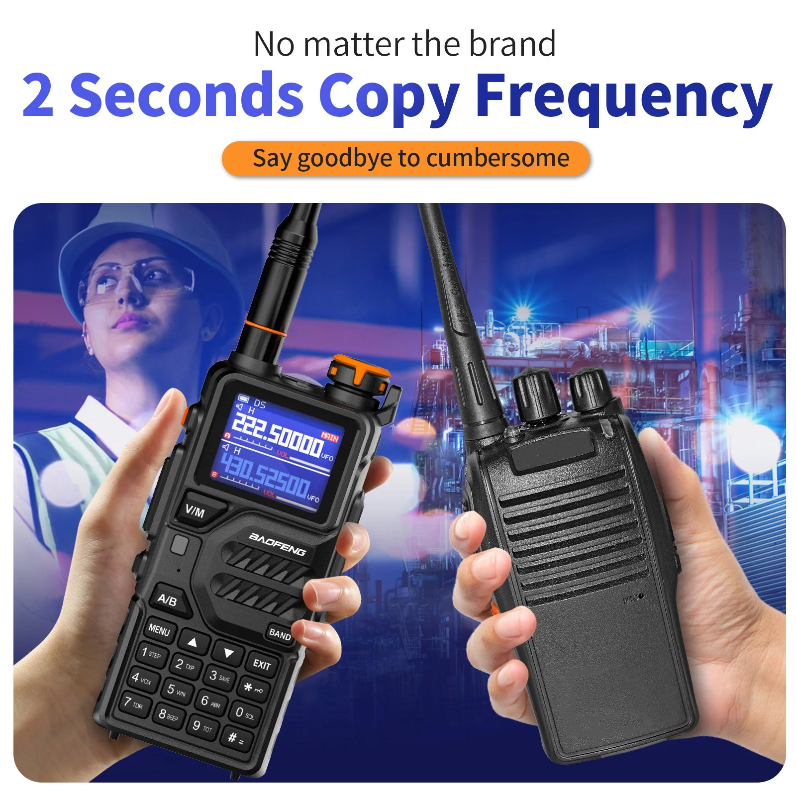 2024 baofeng k5plus 2er Pack Tri-Band-Amateurfunk-Langstrecken-Handheld-Hochleistungs-Noaa-Wetter empfänger Zwei-Wege-Schinken-Walkie-Talkies