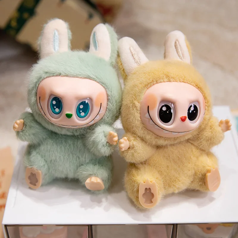 15 см Labubu плюшевая игрушка монстры сердцебиение макарон кукла эмалированное лицо милая мягкая аниме кулон настольный орнамент подарок девушке
