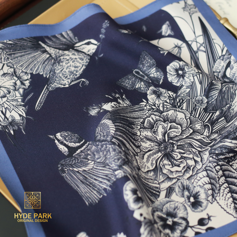 Hyde Park Silk Pocket Square Wedding Men's Blue Wine Red British Sle Wedding Suit Chest Scarf Square Silk Handkerchief