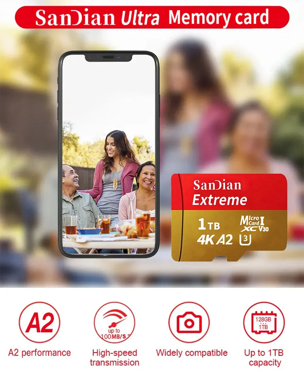 Original 1TB Micro TF/SD Card 128GB Flash Class 10 SD Card 256GB Memory Card 512GB memorycard For Phone/Cameras /tablet/Drone