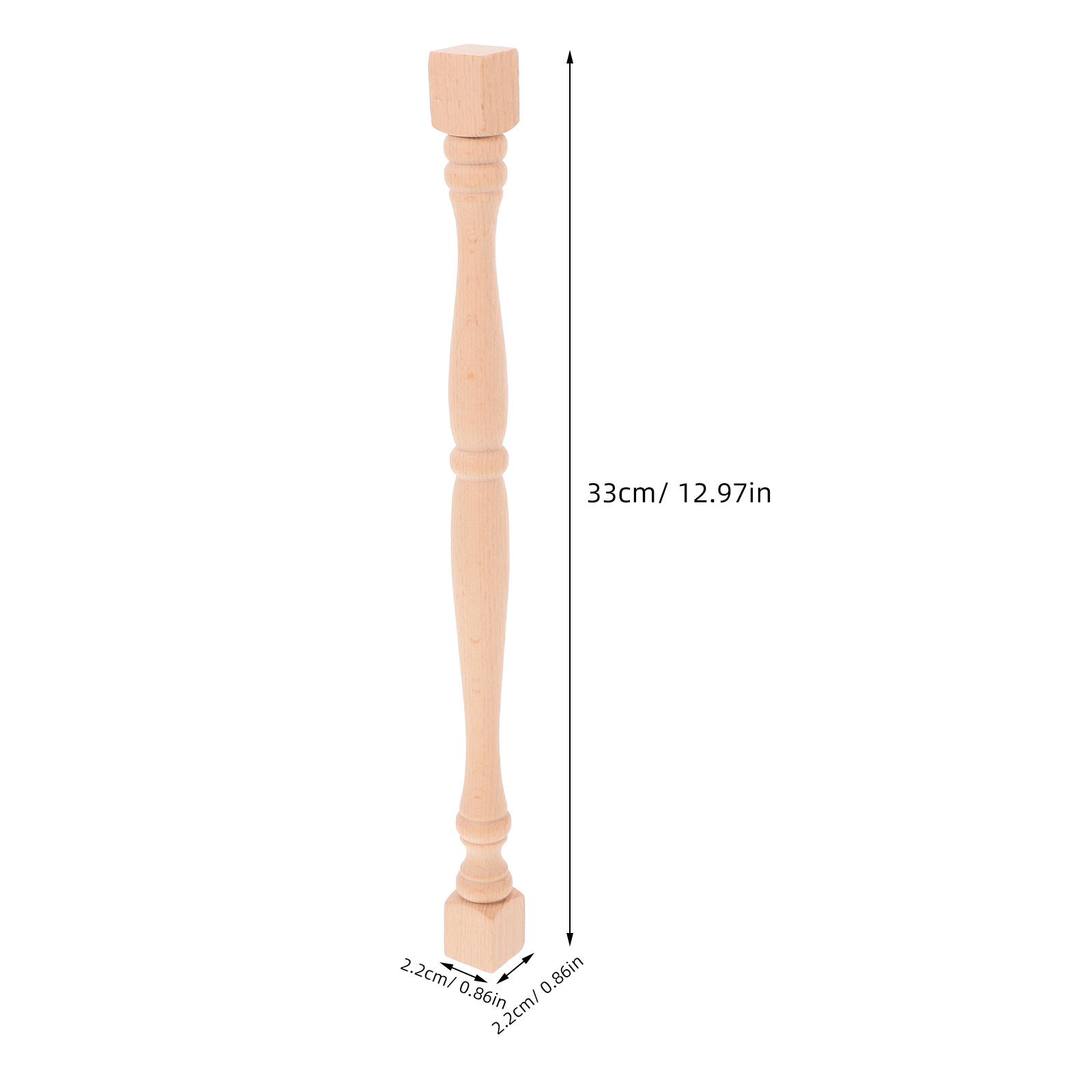 Solid Wood Baluster Spindles Unfinished Wooden Post For Staircase Indoor Deck Railing Cabinet Support Carving Spindle Home