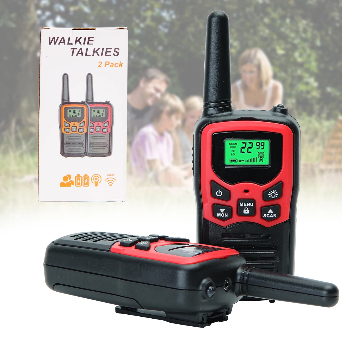 2/4 Uds ABBREE AR-T5 Walkie Talkie Mini pequeño 22 canales de largo alcance VOX Flashligh Radio bidireccional para adultos niños regalo
