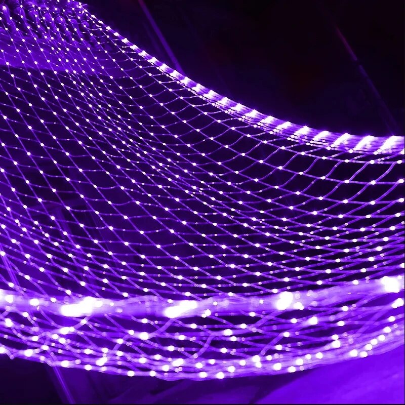 Led net net masche feen schnur licht girlande fenster vorhang weihnachts fee licht hochzeit party girlande licht