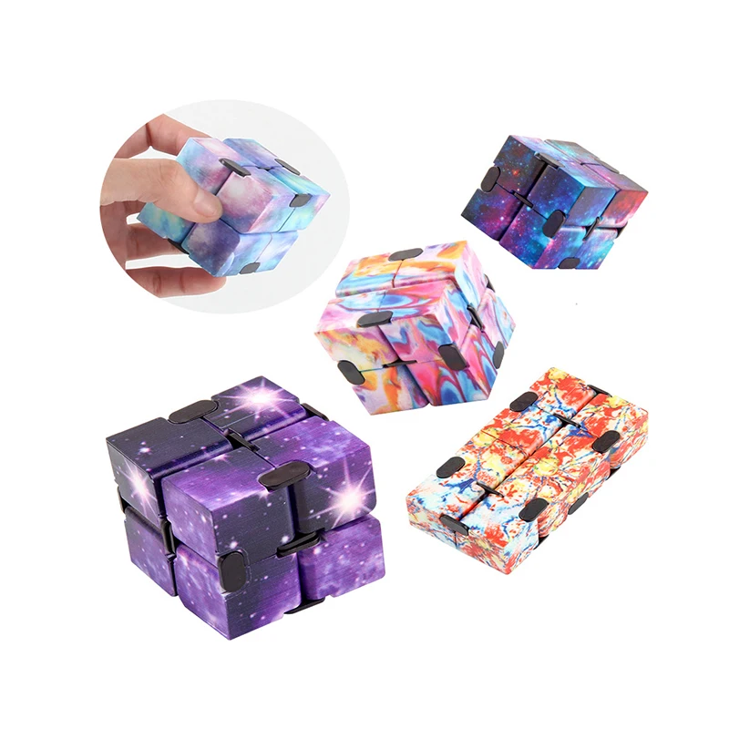 Starry Sky Infinity Magic Cube ปริศนาสแควร์ของเล่นบรรเทาความเครียดเกมมือสี่มุมเขาวงกตของเล่นเด็กผู้ใหญ่ Decompression