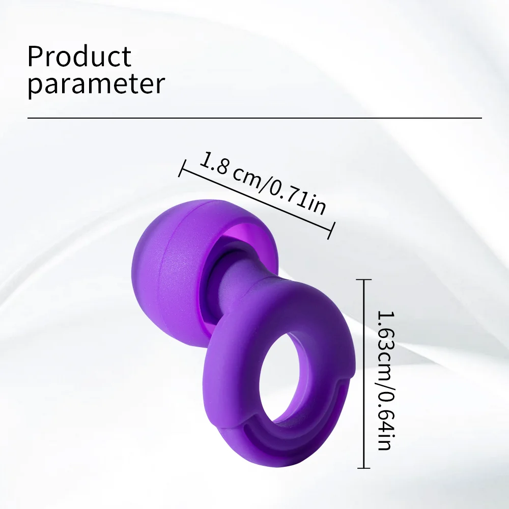 Tapones para los oídos silenciosos para reducción de ruido: protección auditiva súper suave y reutilizable para dormir, nadar, trabajar 8 almohadillas para los oídos en XS/S/M/L