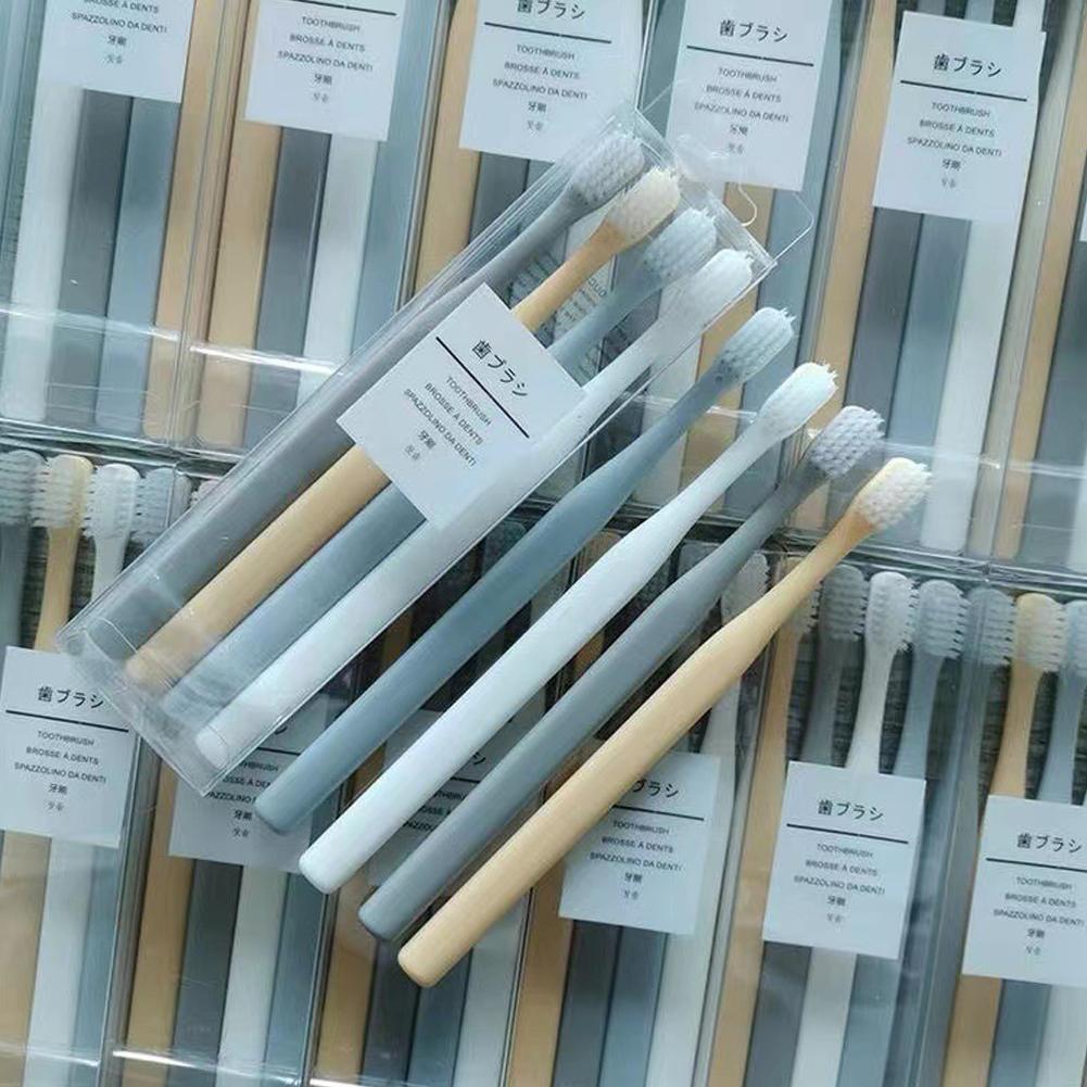 4 개/대 부드러운 강모 작은 머리 칫솔 가족 여행 브러시 치아 관리 구강 위생 치과 브러쉬