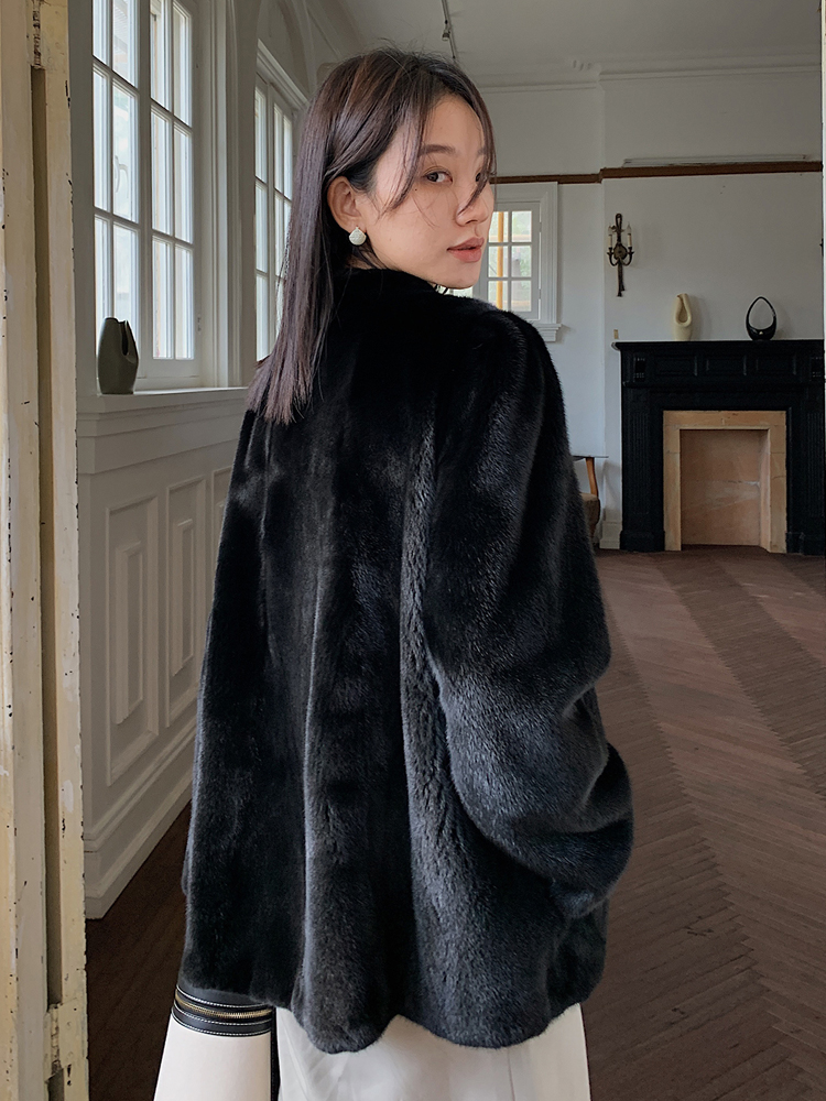 Hdhohr-女性のための本物のミンクの毛皮のコート,厚くて暖かいジャケット,女性のファッション,高品質,完全,新しい,冬,2022