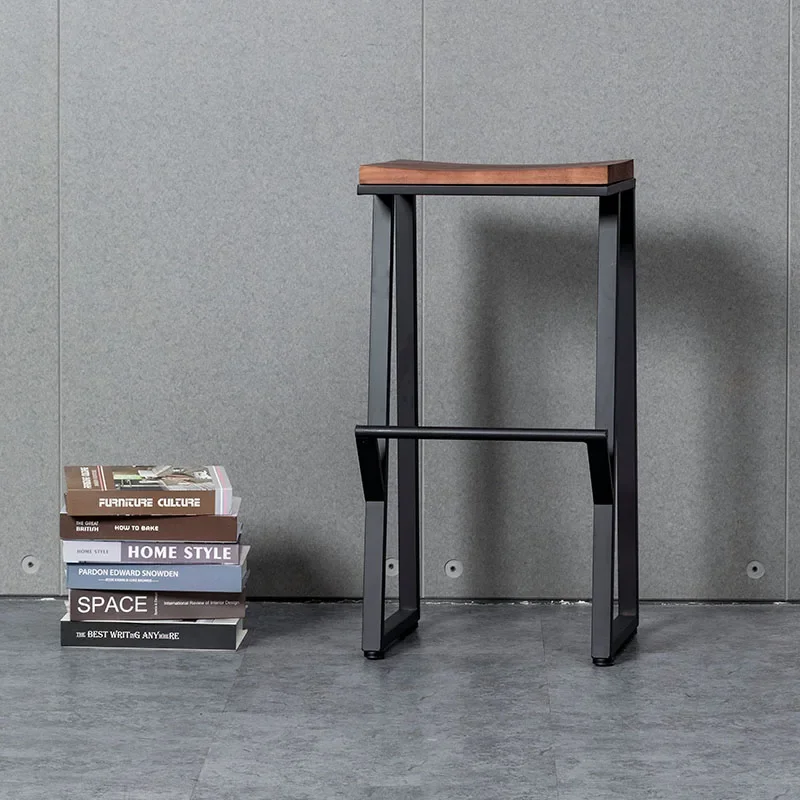 Banco de bar artesanal para salão de beleza, suprimentos minimalistas, flexível, faculdade, beleza, conferência, banco de bar, escritório italiano, móveis da moda
