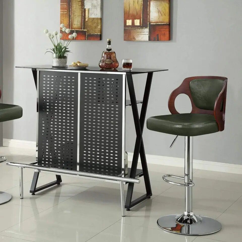 Bar Stools Walnut Bentwood Adjustable Height Leather Modern Barstools with Back Vinyl Seat Extremely Comfy Bar Stool 1 Piece