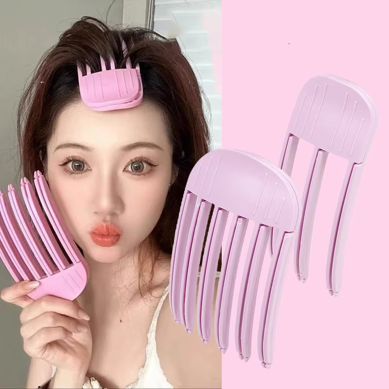 Horquilla esponjosa, flequillo rizado, pinzas para el cabello, pinzas para el cabello voluminizadoras, Clips de forma fija rizados para mujer, rodillo para el cabello con volumen a la moda