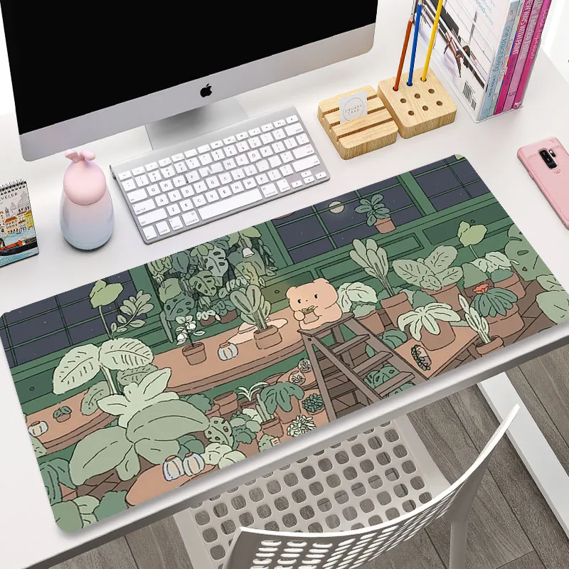 Cây Xanh Lớn Chơi Game Mousepad XXL Game Thủ Miếng Lót Chuột Có Kích Thước Cho Văn Phòng Dài Bàn Thảm Đáng Bàn Làm Việc Cho Bạn Gái Teen cho Phòng Ngủ