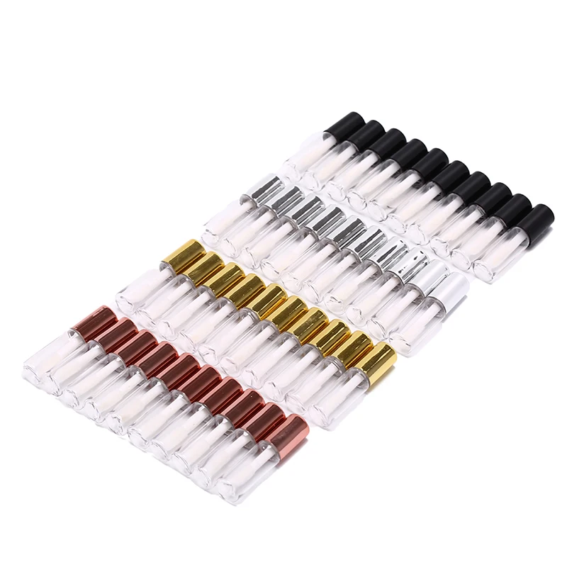 10pcs 1.2ML 빈 립글로스 튜브 플라스틱 리필 용 병 액체 립스틱 컨테이너 립글로스 샘플 병