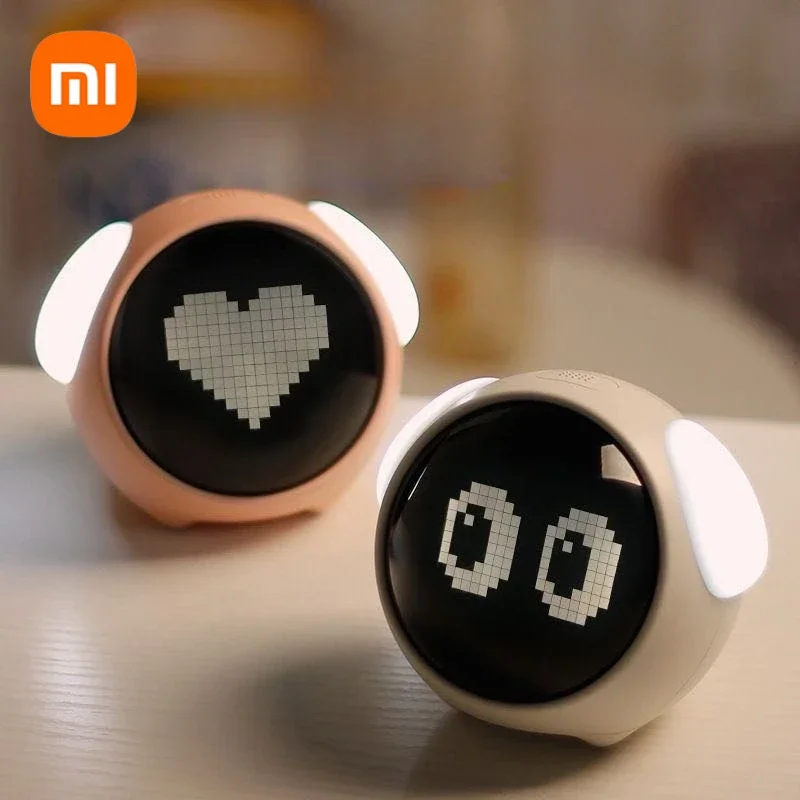 Симпатичный будильник Xiaomi с выражением, повтор, детские цифровые будильники, голосовое управление, интеллект, светодиодный ночник, будильник