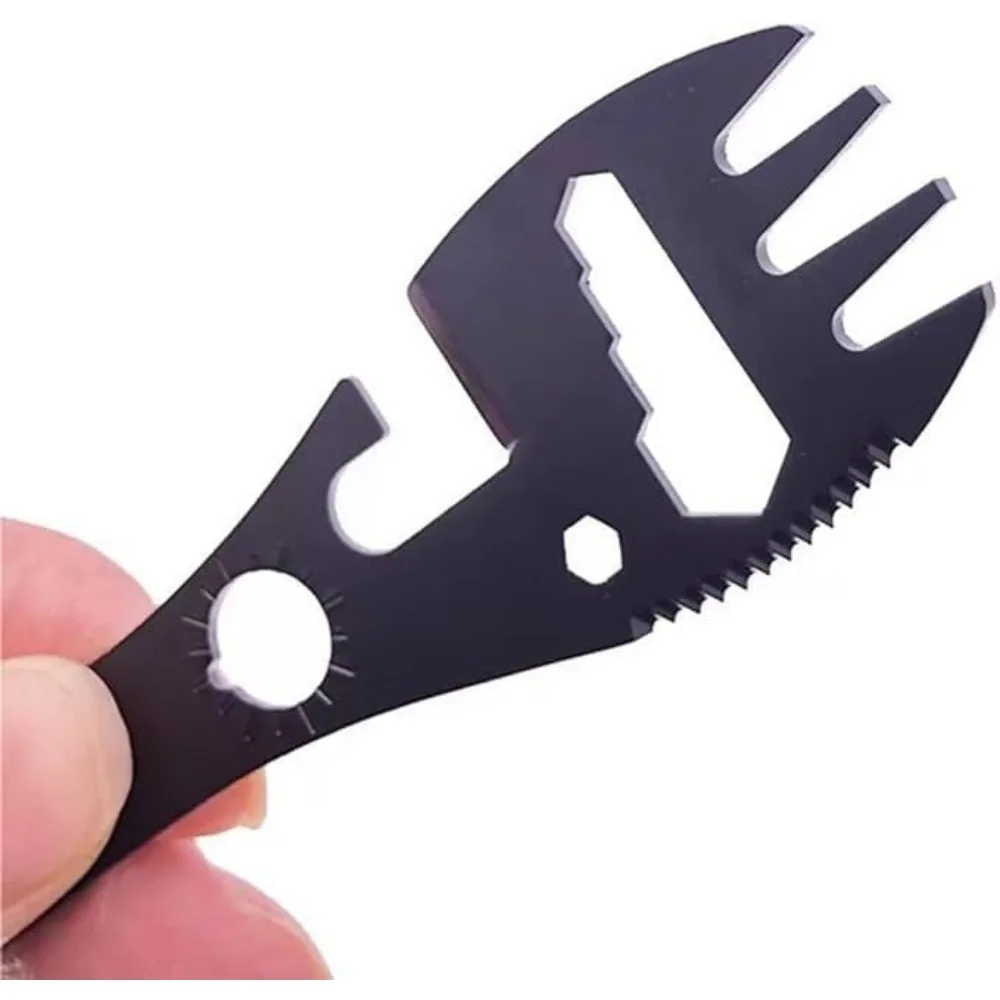 Set di utensili da campeggio Attrezzatura di sopravvivenza per esterni in acciaio inossidabile Stoviglie 5 in 1 Viaggi Escursionismo Posate Forchetta Cucchiaio Apri