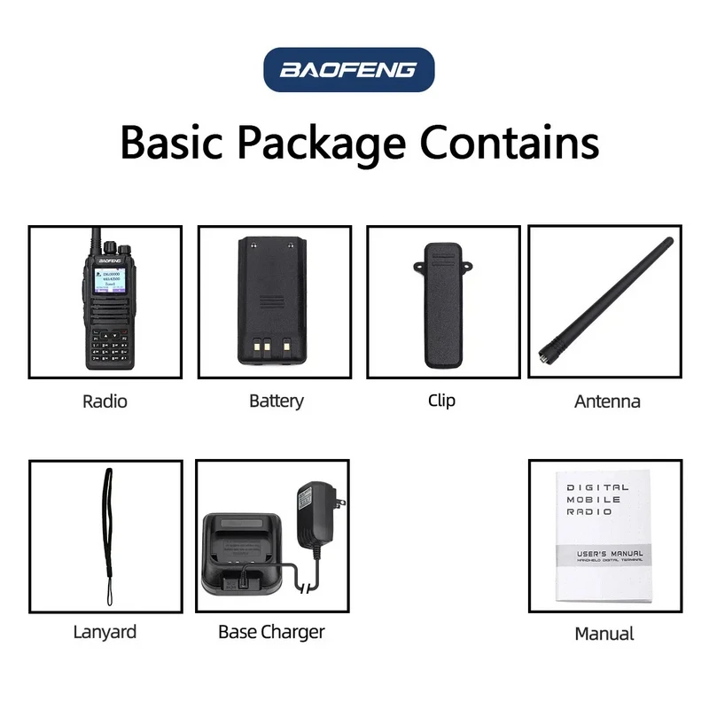 Baofeng DMR DM-1701 RD-5R abierto GD77 modo dual Walkie Talkie analógico y digital nivel 1 2 ranura para tiempo Ham Twao Way Radio