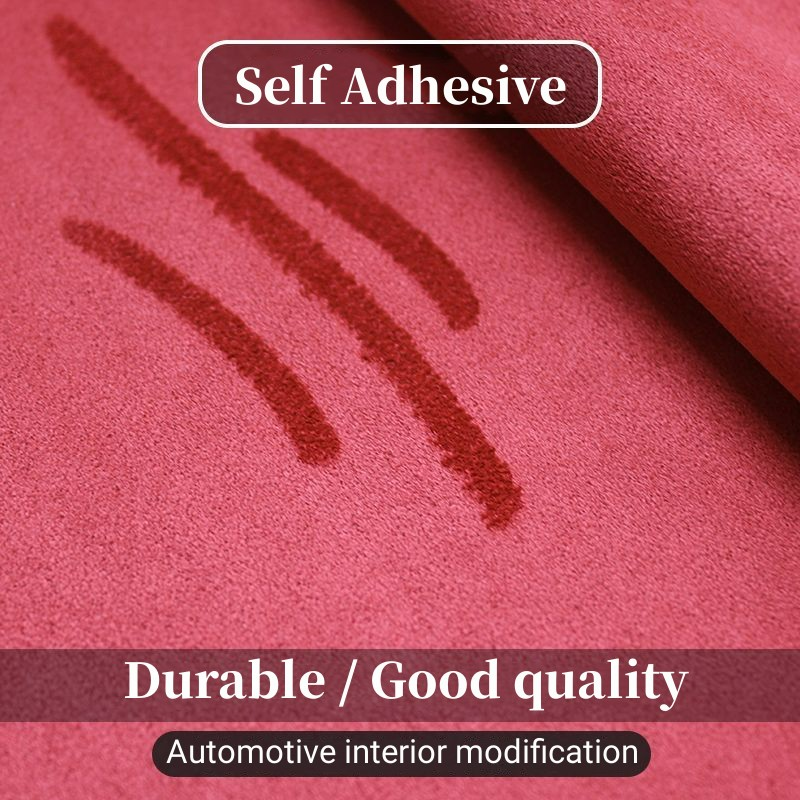 Multi Color Black Self Adhesive Suede Fabric Leather Sticky Retractable Velvet Roll for Car Interior Door Panel AB-pillar Decor