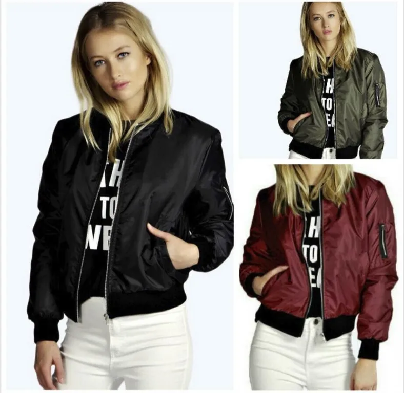 Herfst Nieuwe Korte Jassen voor Vrouwen Vintage High Street O-hals Bomberjack Vrouwelijke Mode Rits Lange Mouw Jas Vrouw