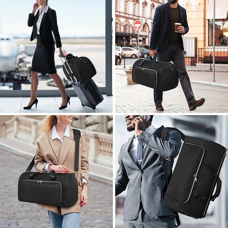 Faltbare Gepäcktasche, tragbare Reise-Kleidertaschen, große Kapazität, Seesack, erweiterbare Kleidungsaufbewahrung, Rucksäcke, Umhängetasche