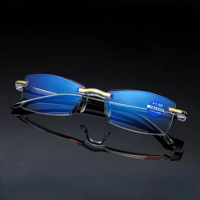 Lentes de cristal de lectura clásicas cuadradas + 1,0 ~ + 4,0 gafas antiradiación para mujer