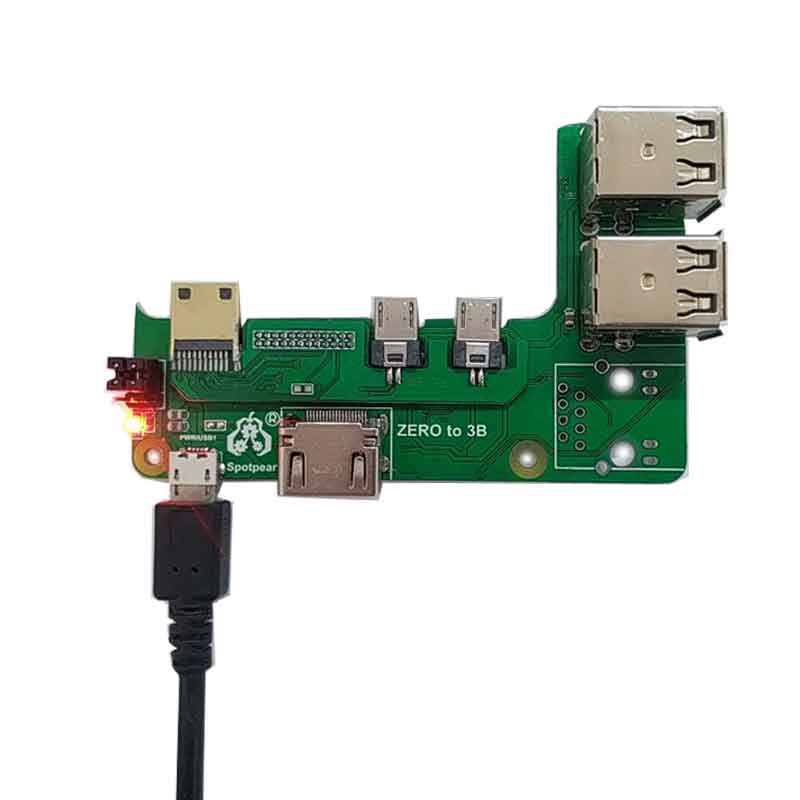 Адаптер интерфейса Raspberry Pi Zero от 2 Вт до 3B/4B Плата расширения Zero к Pi3/Pi4/Pi5 Zero Pi0 USB-концентратор RJ45 Шляпа